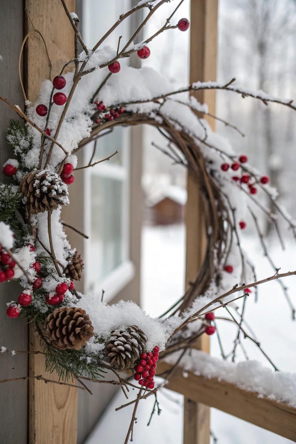 Sophisticated spartan aesthetic exhibiting winter accents