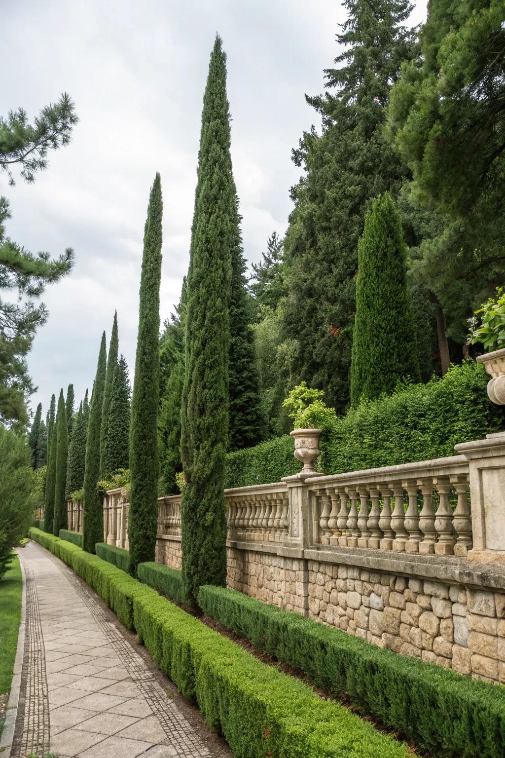 Tall trees and hedges deliver both seclusion and splendor.