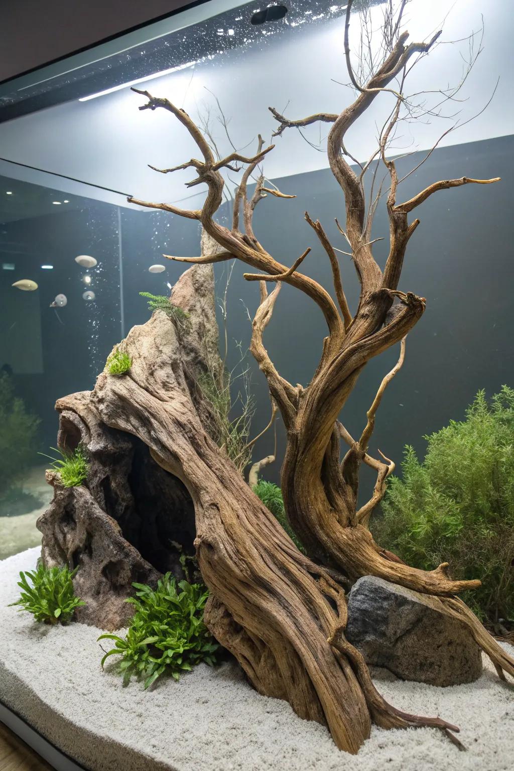 Craft a driftwood masterpiece exuding natural elegance.