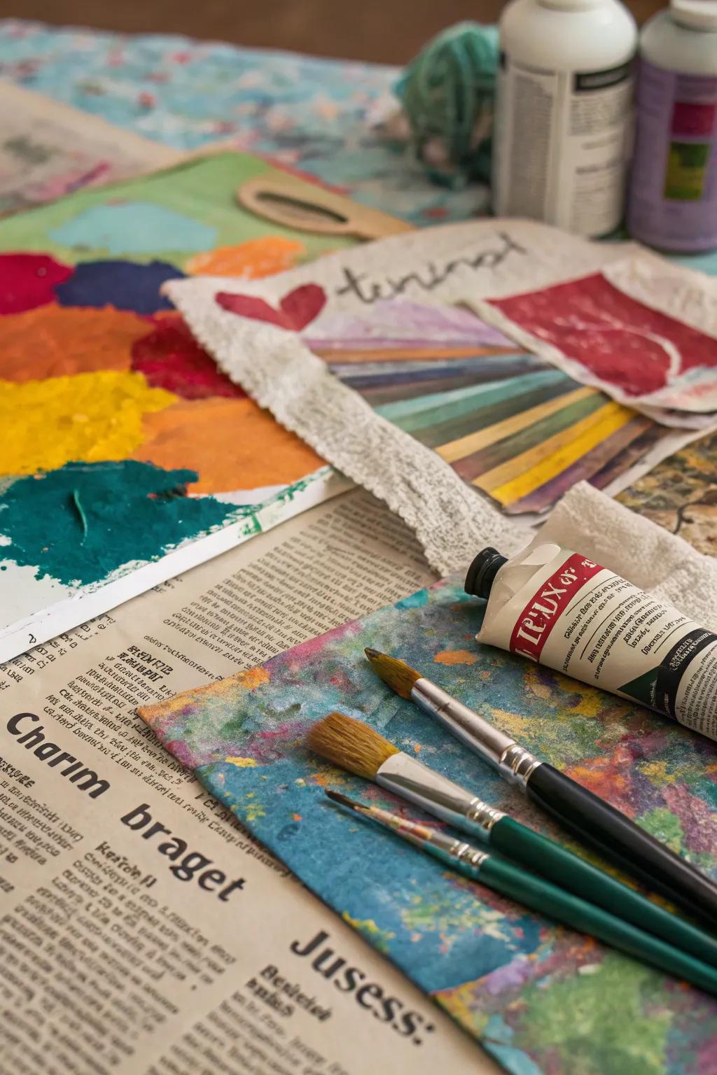 Appreciate the varied charm of mixed media art backgrounds.