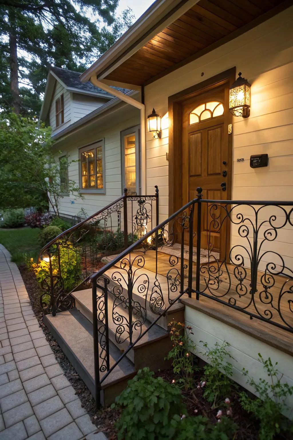 Guardrails enhance both safety and aesthetic appeal to an enclosed terrace.