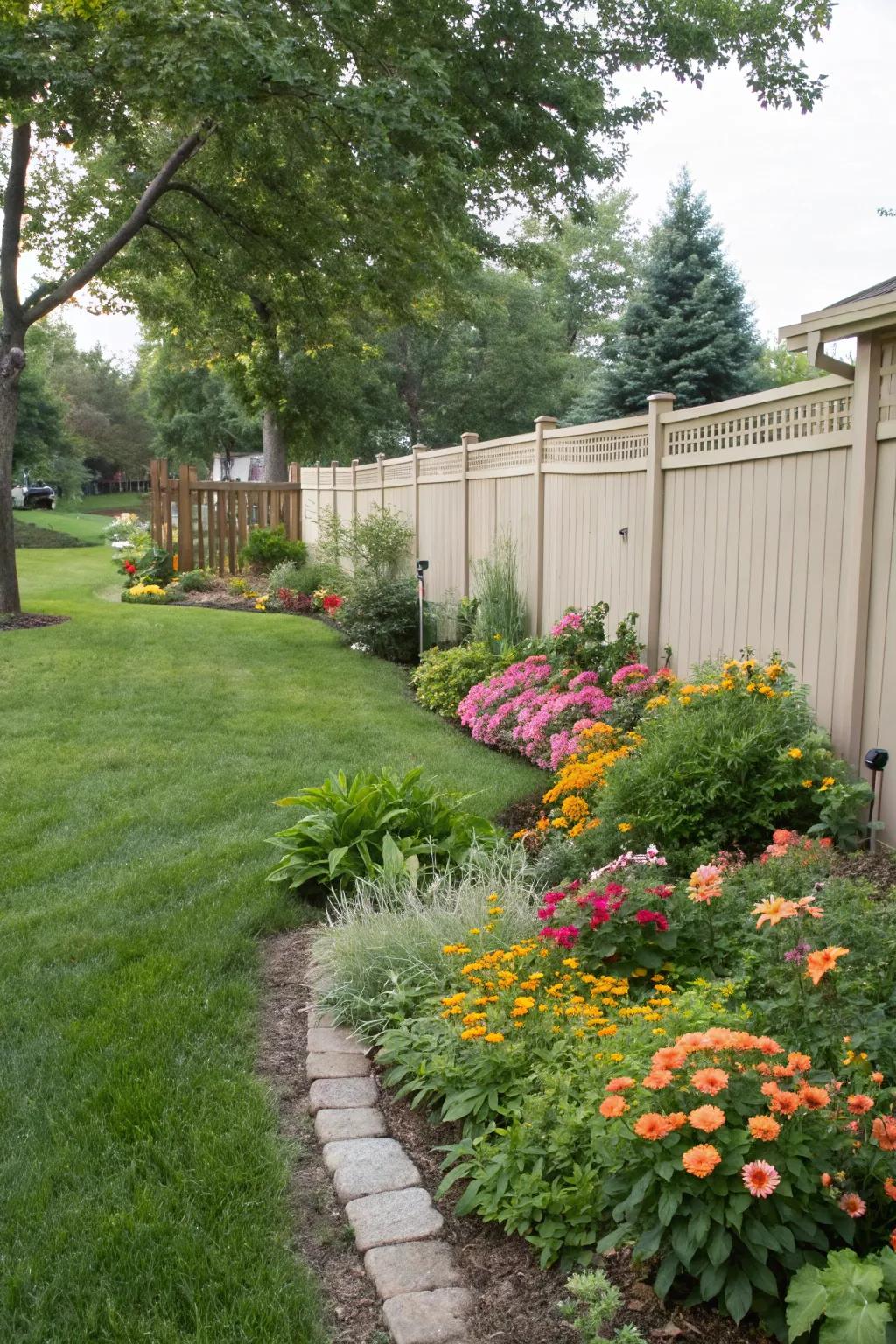 Ornamental borders delineate space and add charm.