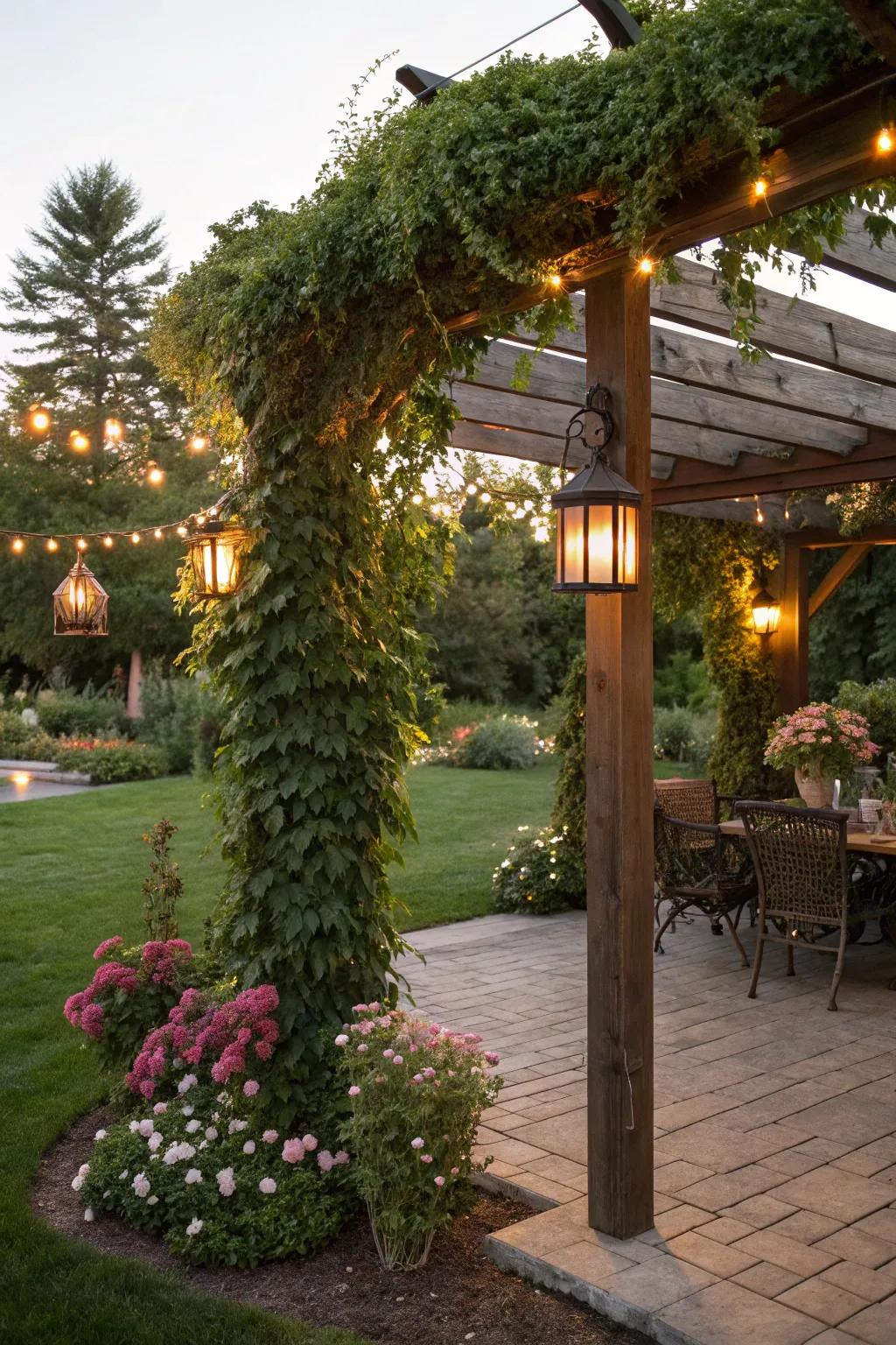 A pergola introduces allure and shade to any backyard
