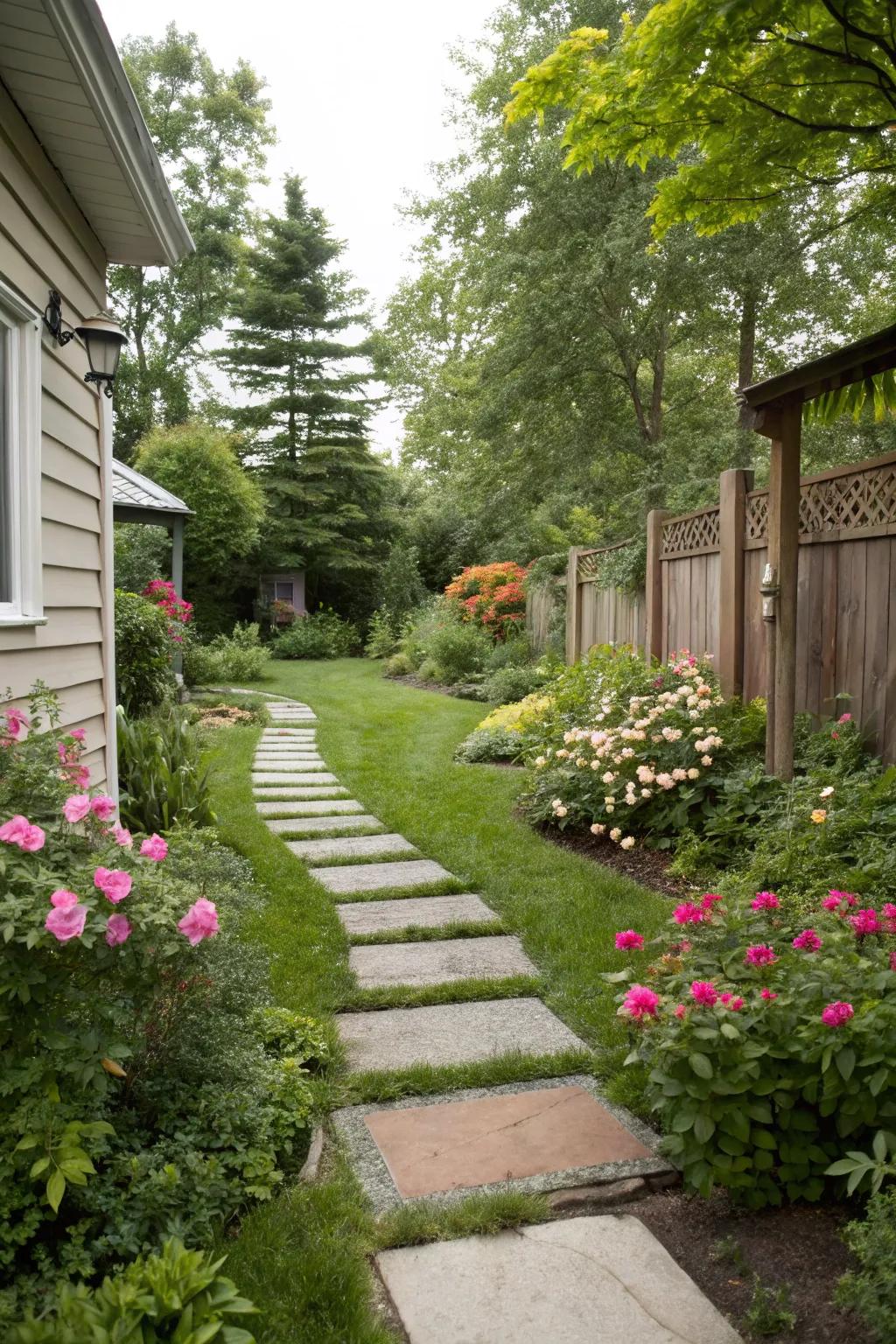Enchanting walkways guiding you through your garden paradise.
