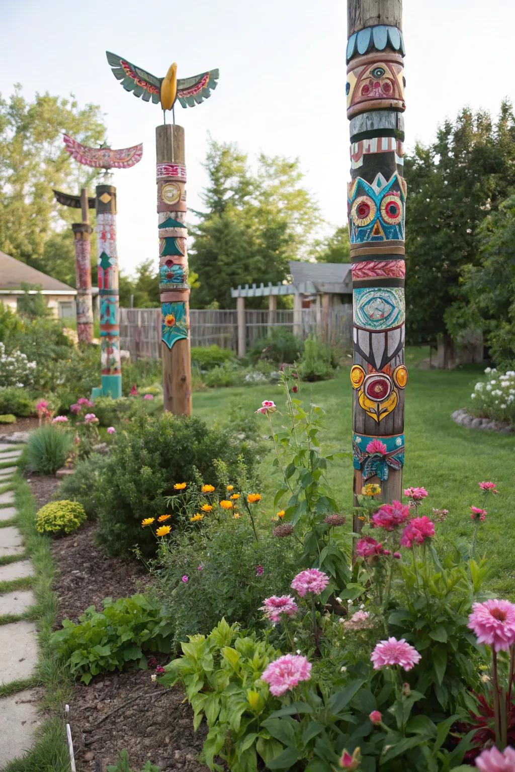 Infuse individuality into your garden with vibrant artistic landmark supports.