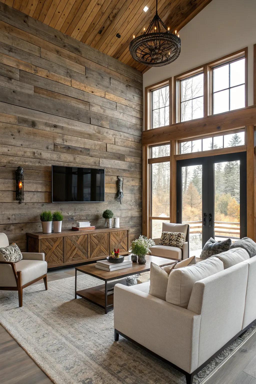 Unite rustic with contemporary aesthetics to cultivate a chic visage.