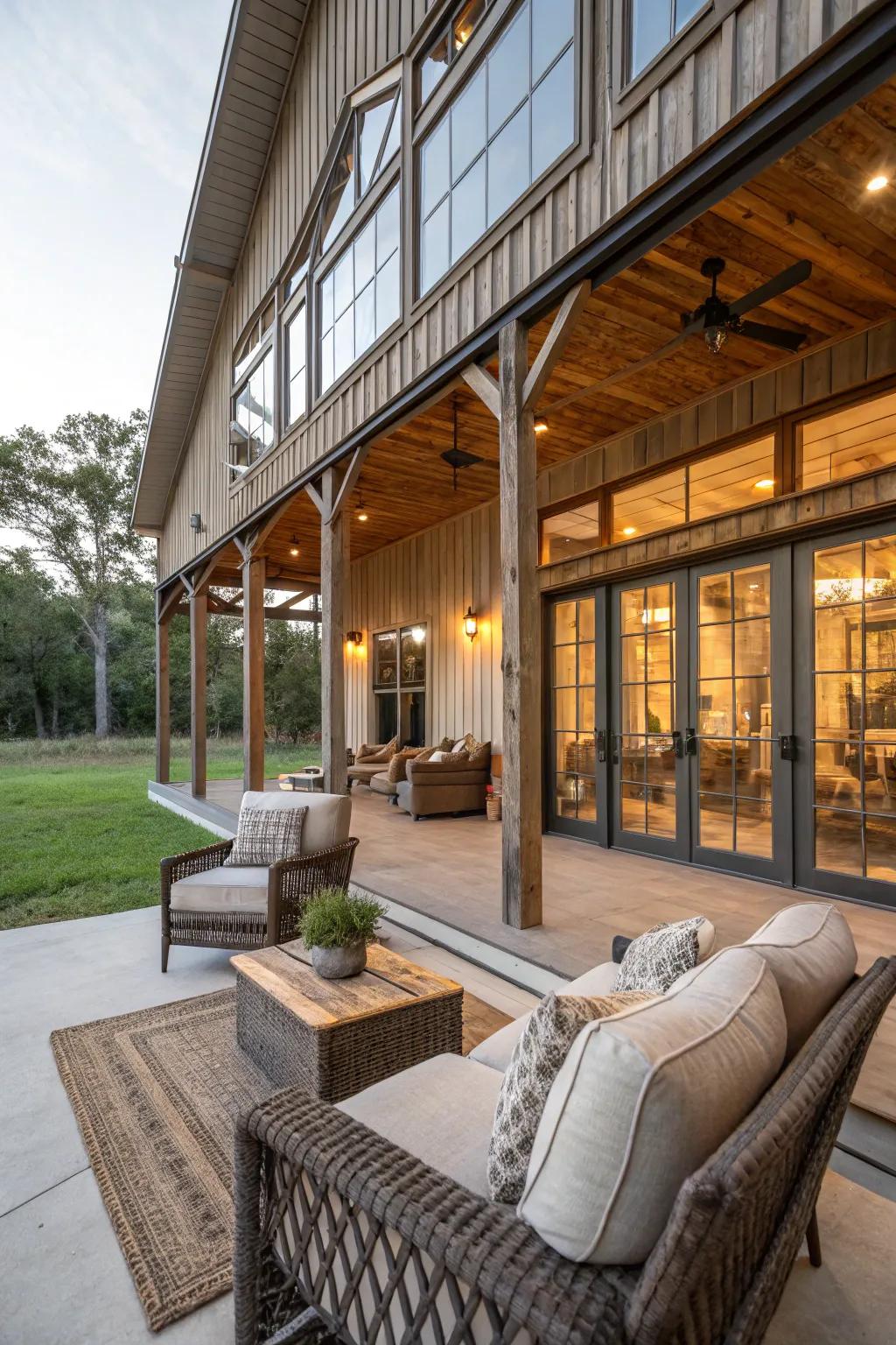 An inviting open veranda fosters relaxation and conversation.