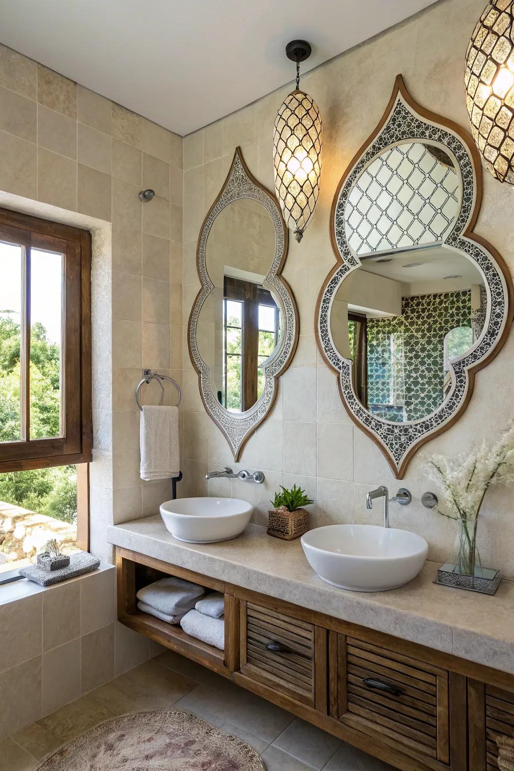Include a hint of grace with pretty mirrors that mirror your style.