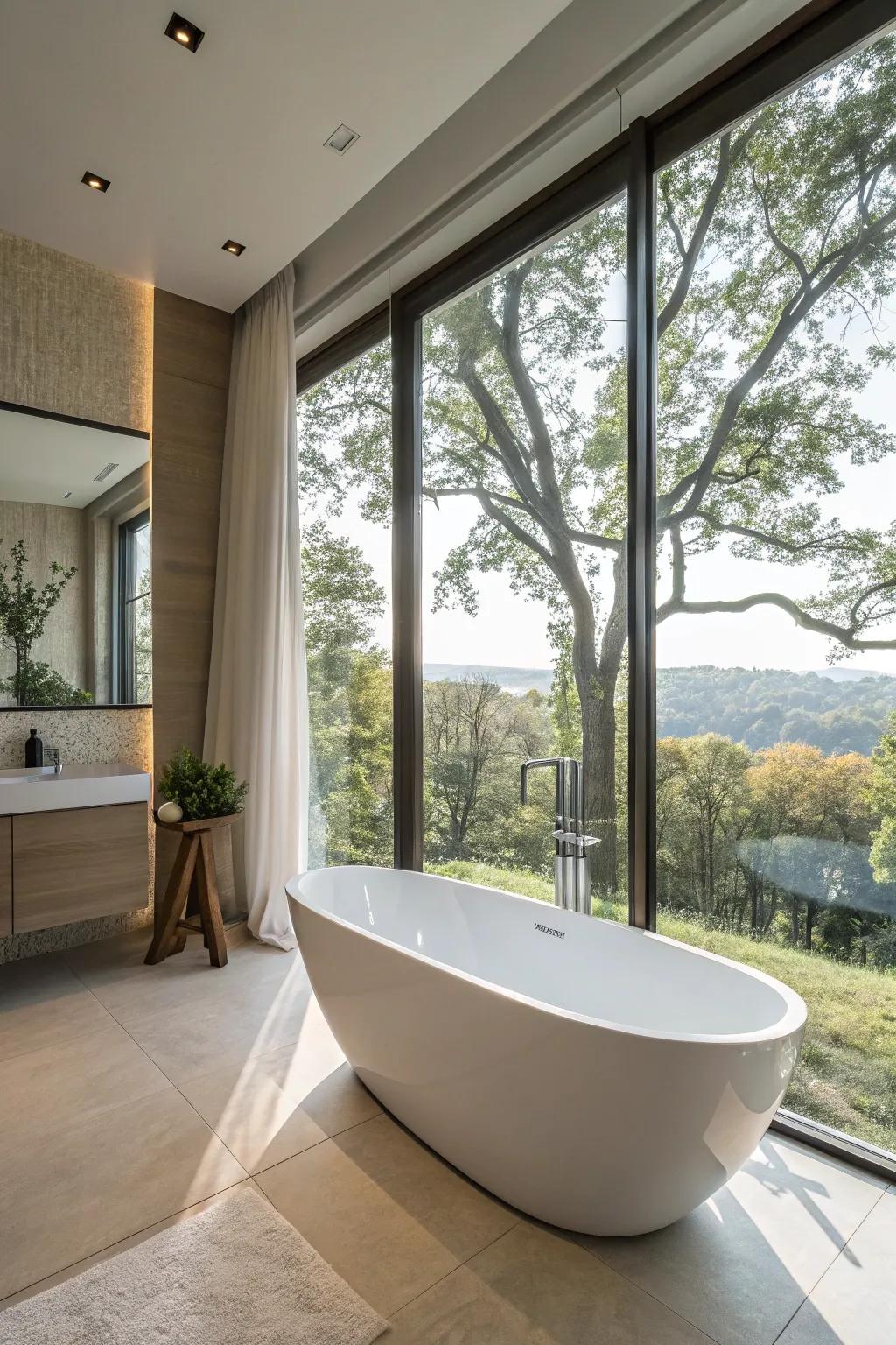 Natural light enhances the beauty and feel of your bathroom.