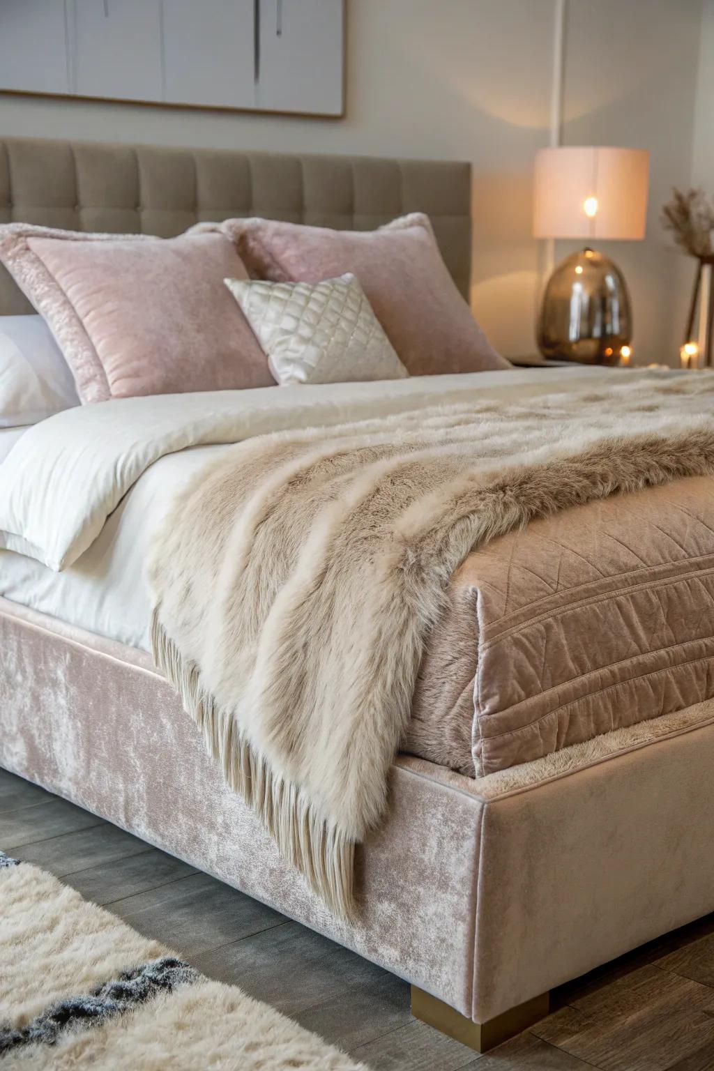 Delicate textures improve the comfort of your bedding.
