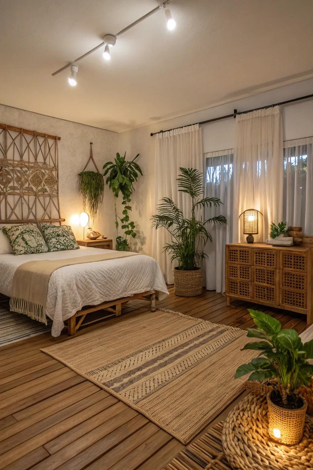 Bamboo flooring merges sustainability with distinctive natural allure.