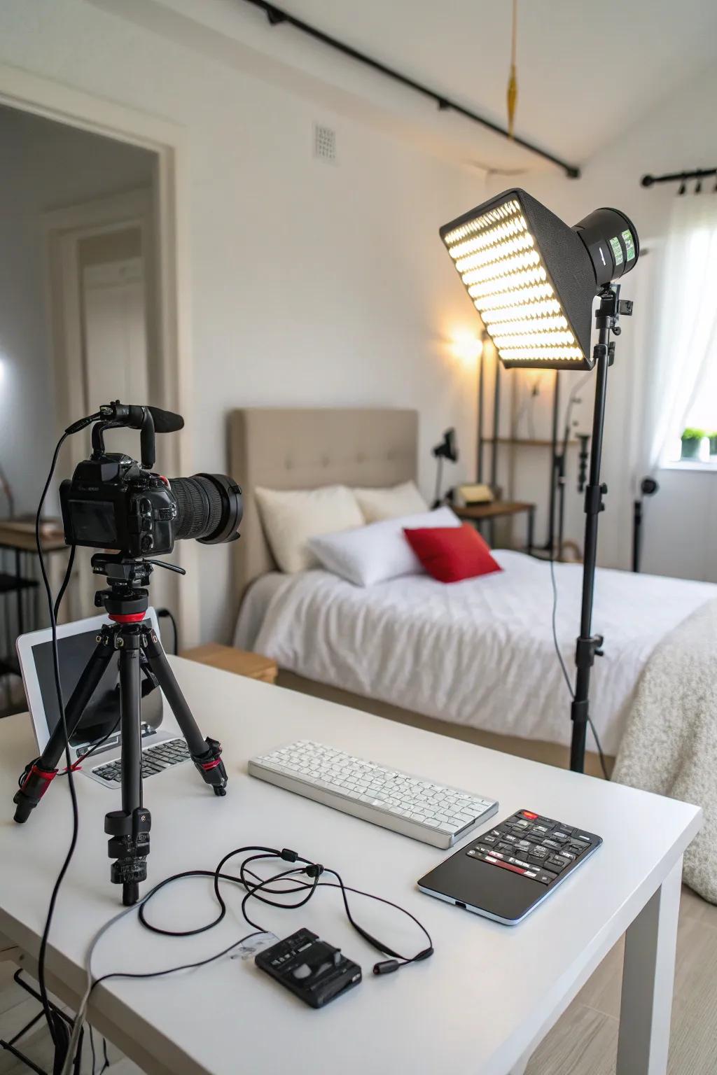 Maintain a tidy streaming space by using efficient cable management.