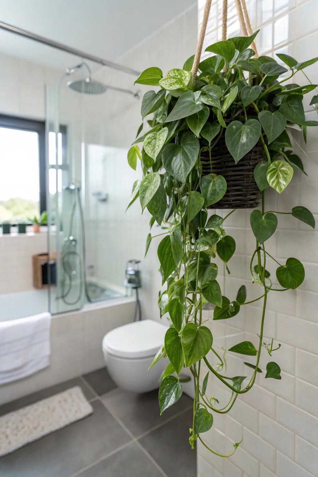 Transform your lavatory into a verdant sanctuary.