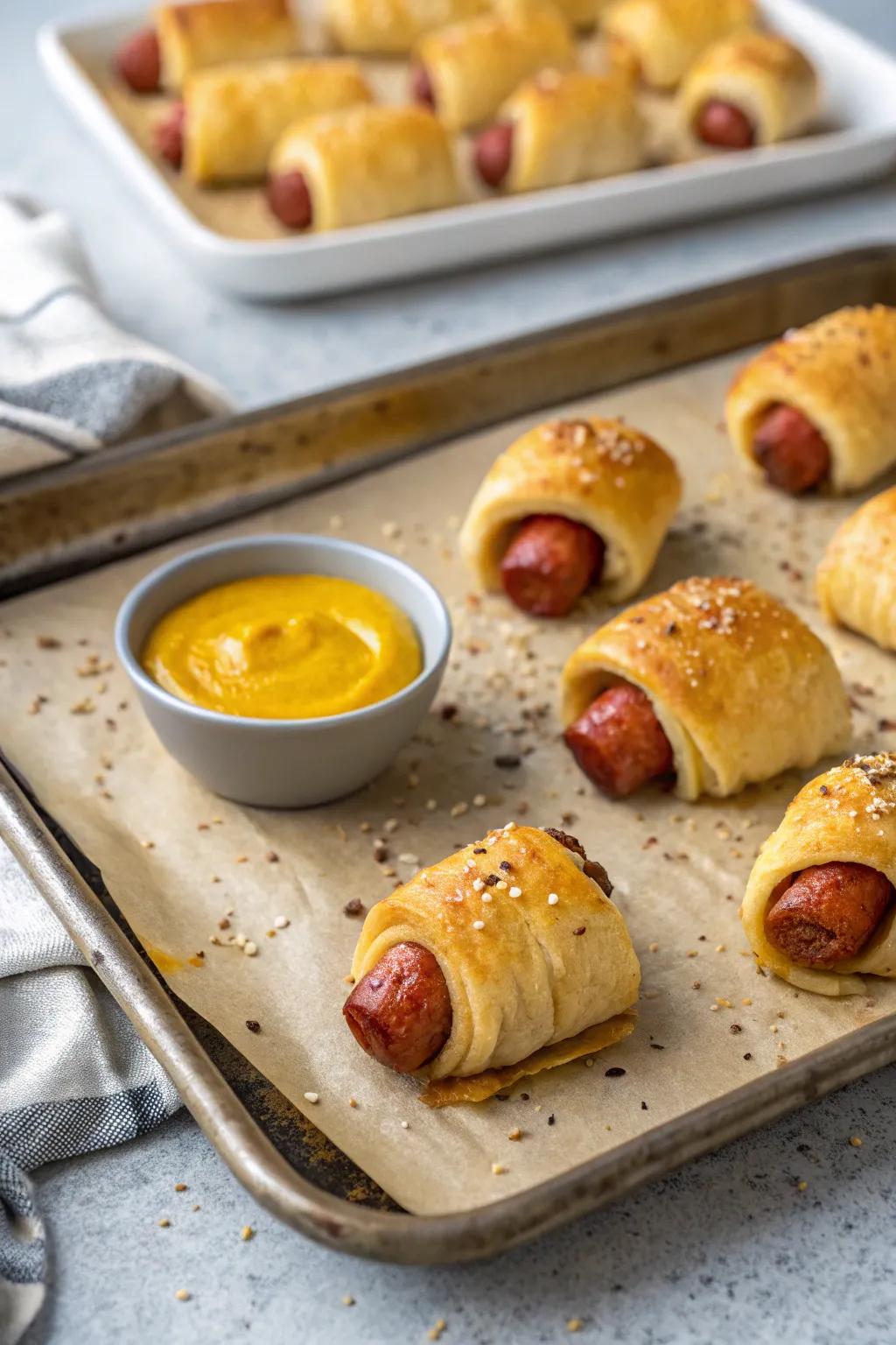 Quintessential pigs in linen, characterized by simplicity and gratification.