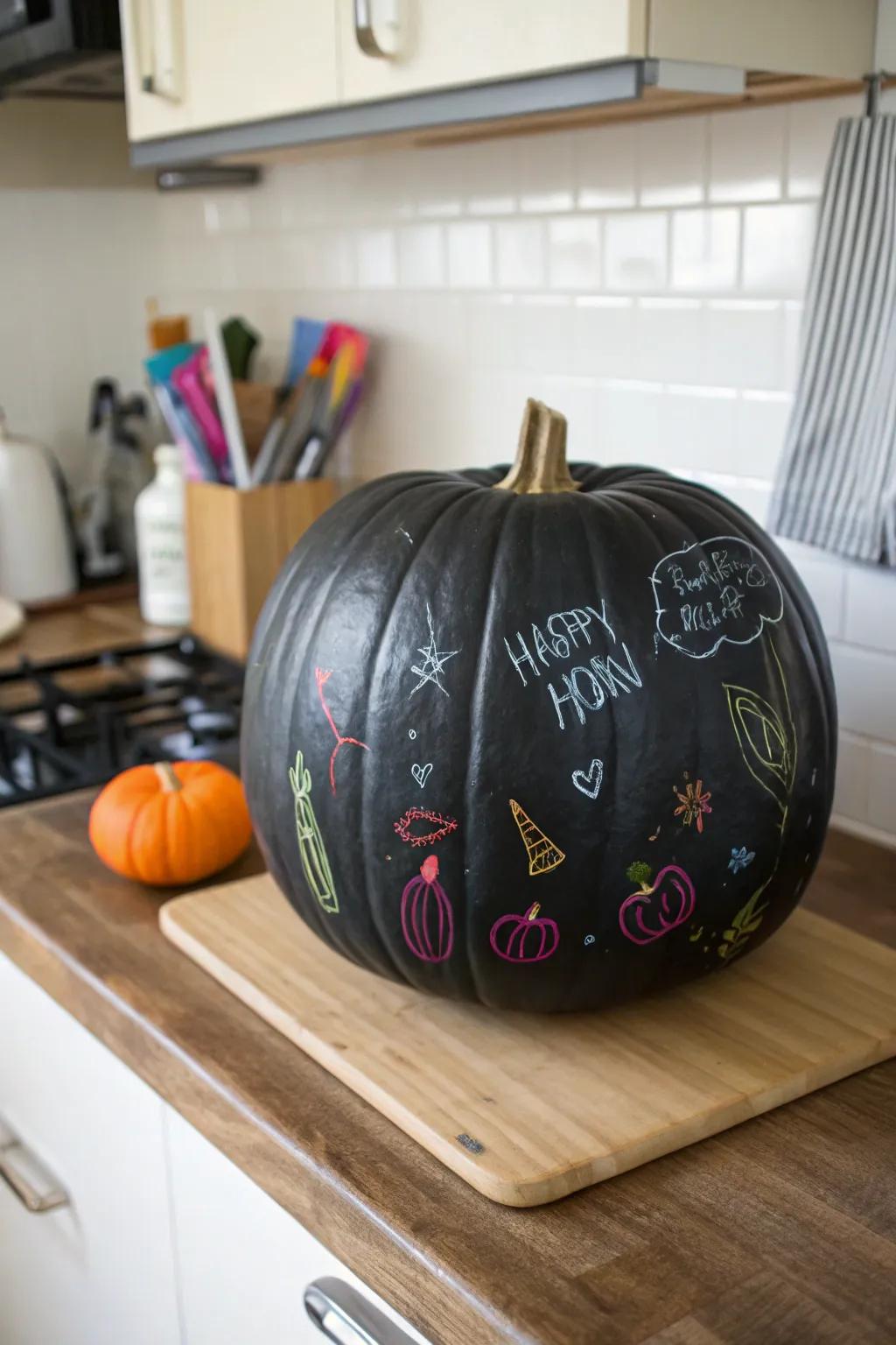 A dark-hued slate gourd proffering endless decorative prospects.