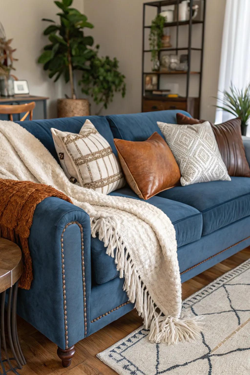 The space is made richer and more detailed by the layered textures.
