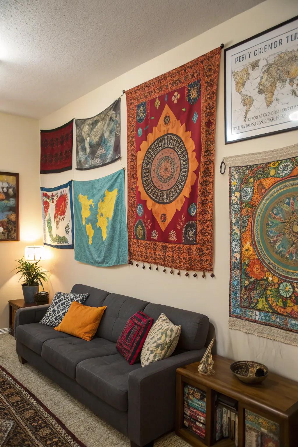 Cultural art adds a global flair to your decor.
