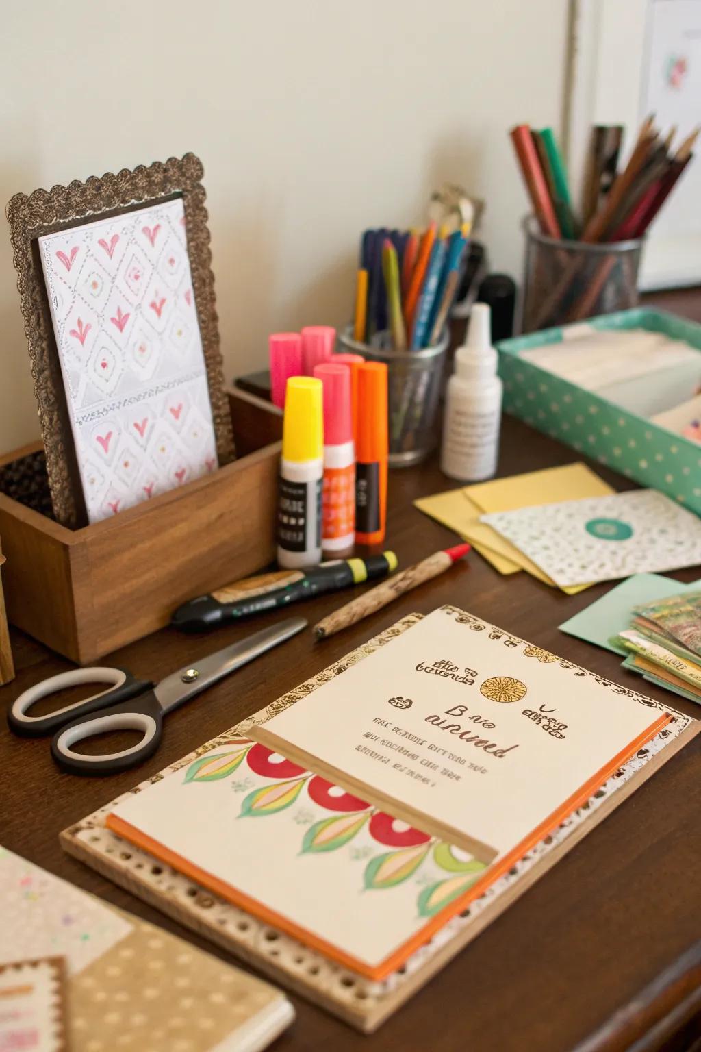 Create your own handcrafted paper borders for a personal signature.