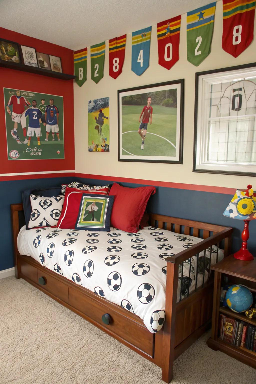 Kindle the zeal of young sports enthusiasts through thematic bedding.