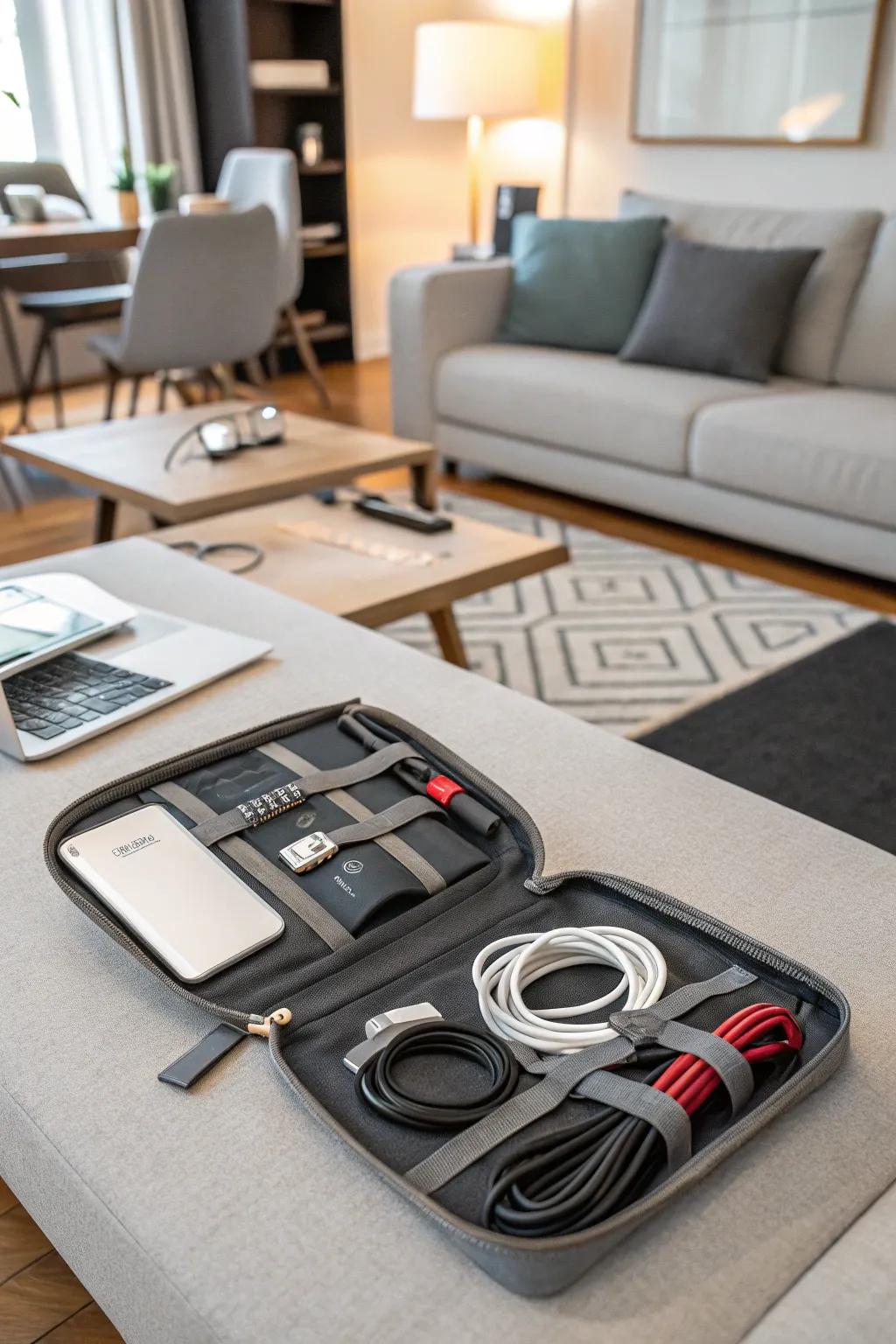 Adaptable cable arrangement system featuring modifiable segments.