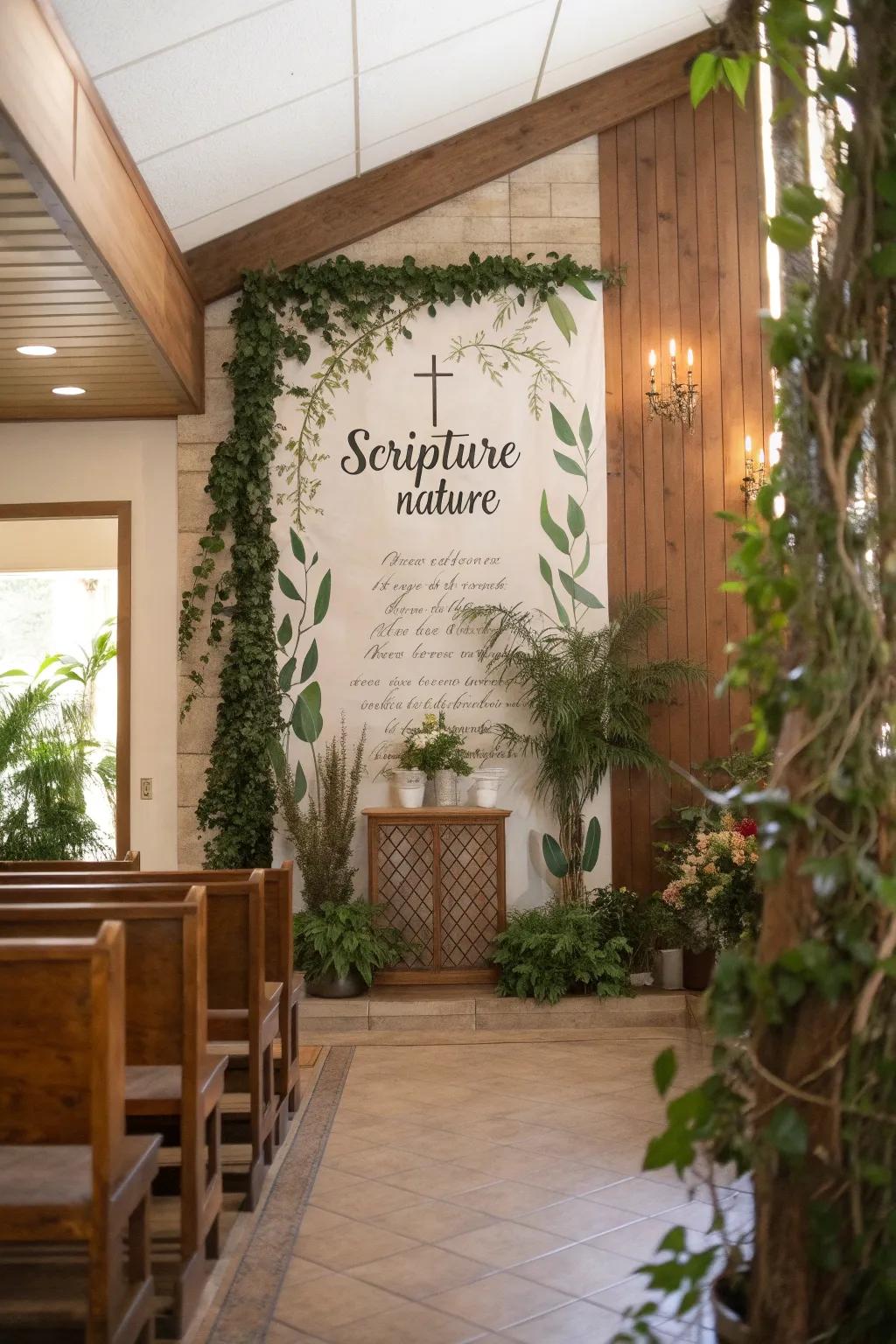 Nature-inspired art connecting faith with serenity.