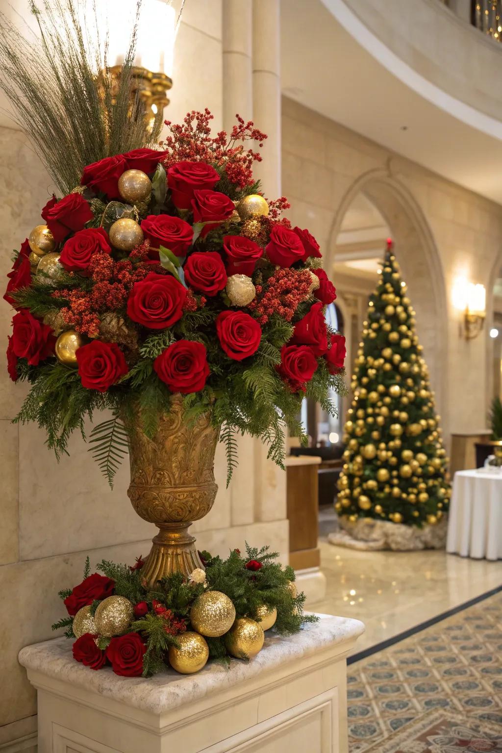 Add opulence with golden accents.