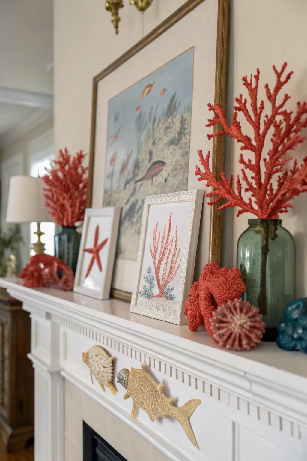 Shoreline ornamentals contribute delightful seaside nuances.