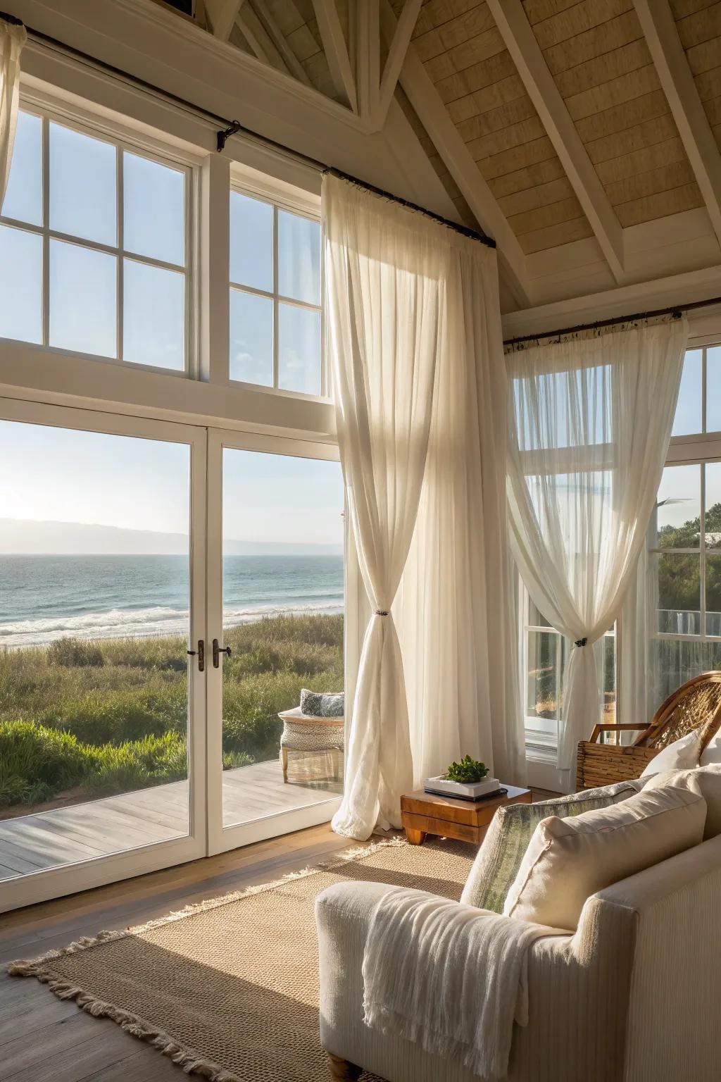 Sunlight improves the coastal atmosphere.