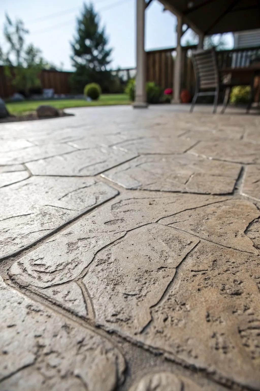 Distinctive texture enhances the aesthetic nature of your patio.