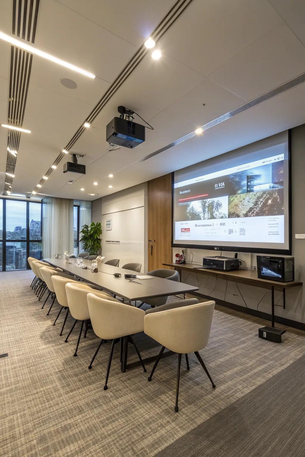 Tech-ready attributes are indispensable for contemporary conference rooms.