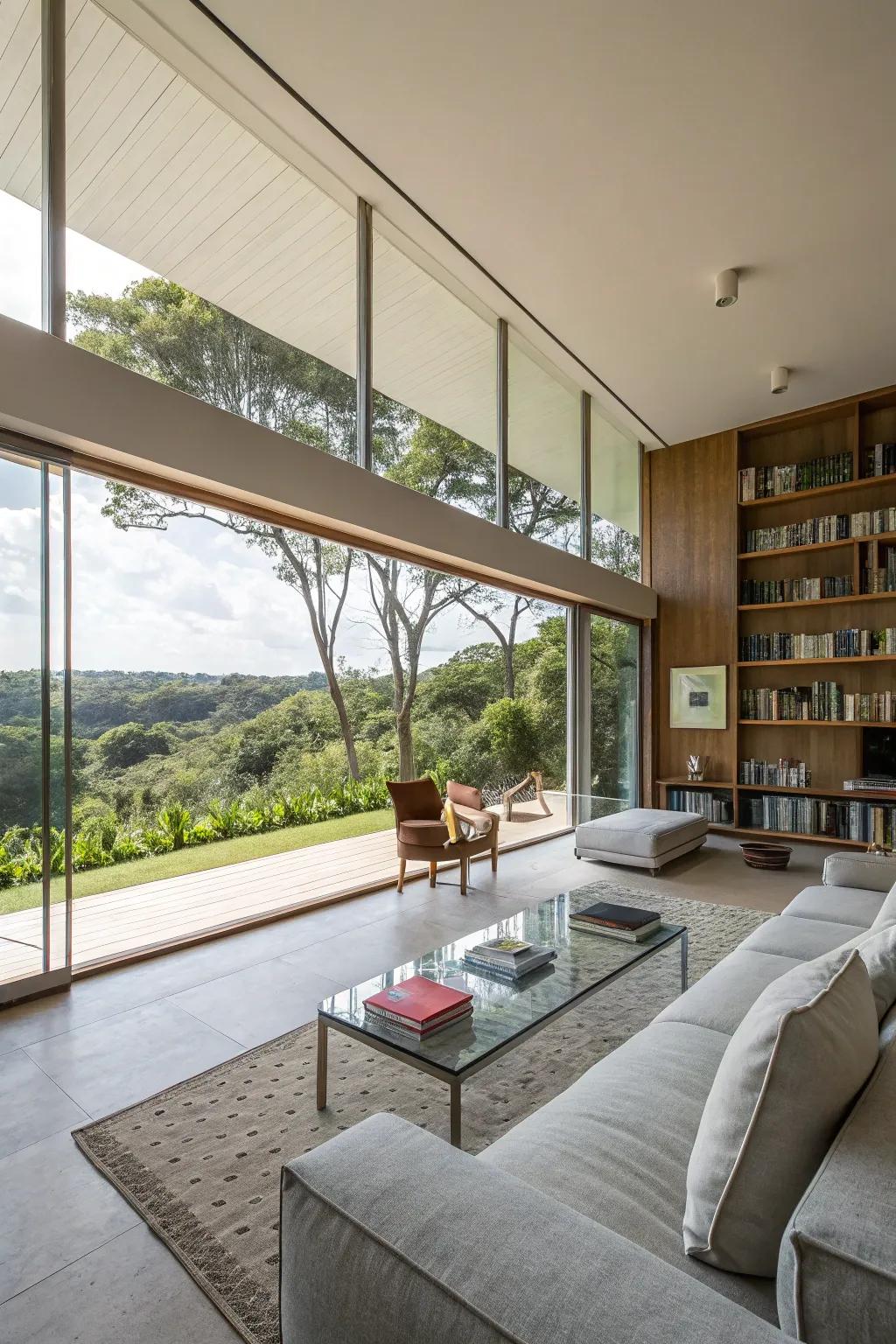 Expansive interiors amplify illumination and space.