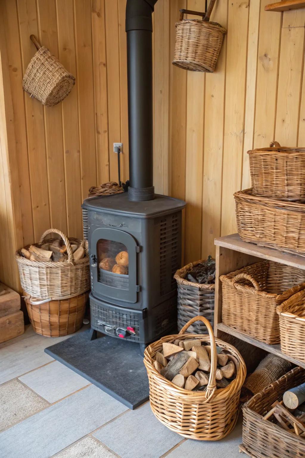Effective storage solutions ensure your heater space is orderly and sophisticated.