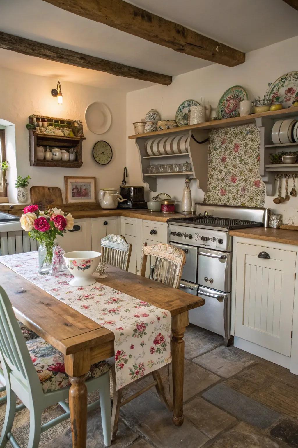 Classic allure converges with modern ease in this welcoming kitchen.