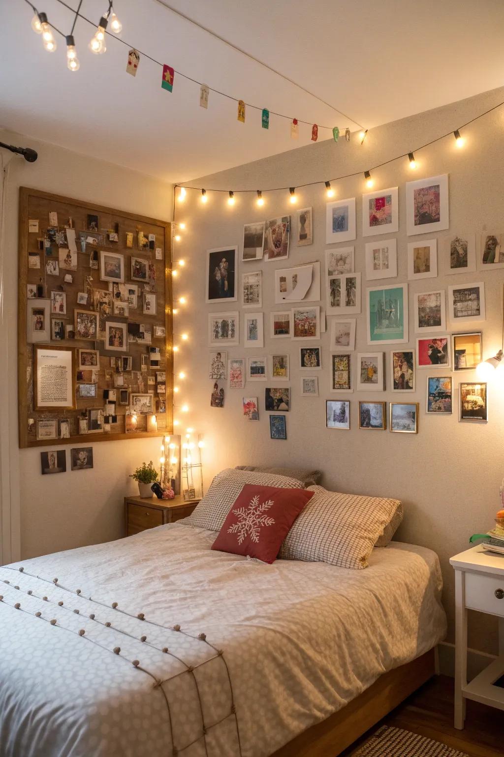 Personalized decor introduces character and a sense of belonging in your room.
