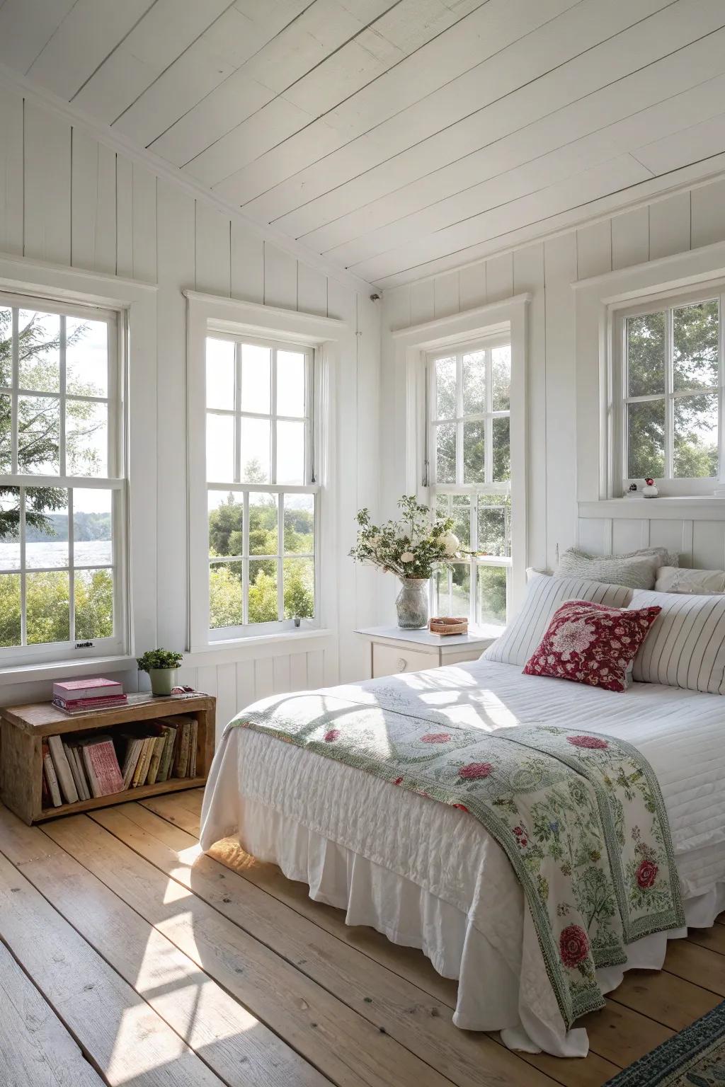 Sunlight constructs an open and inviting setting.