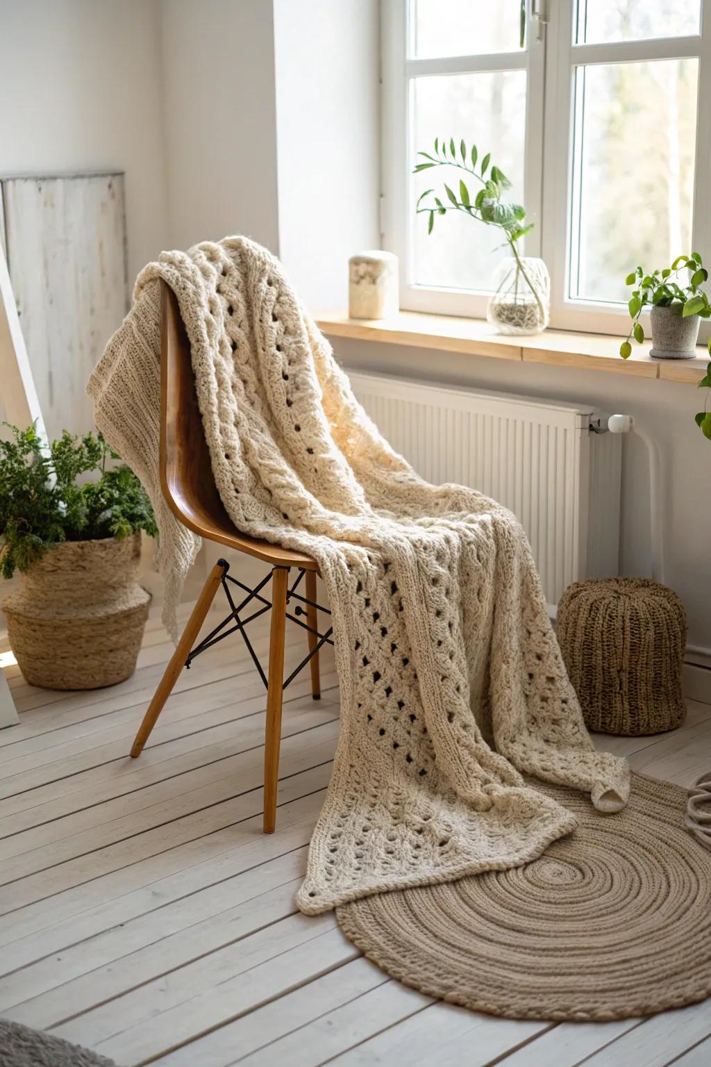 Embrace the embrace of artisan-made solace through this novice-suited substantial crochet pullover.