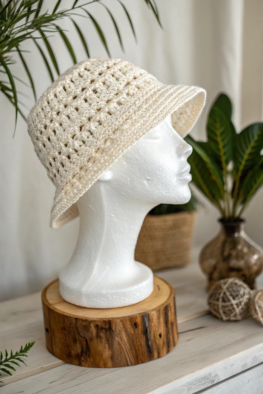 Refine your craft fair display with chic millinery form displays for an elegant impression.