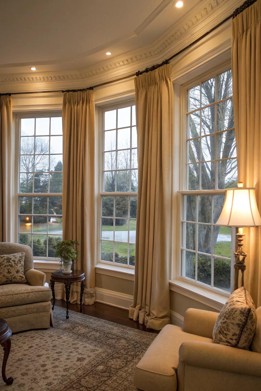 Neutral tones convey a versatile and timeless charm.