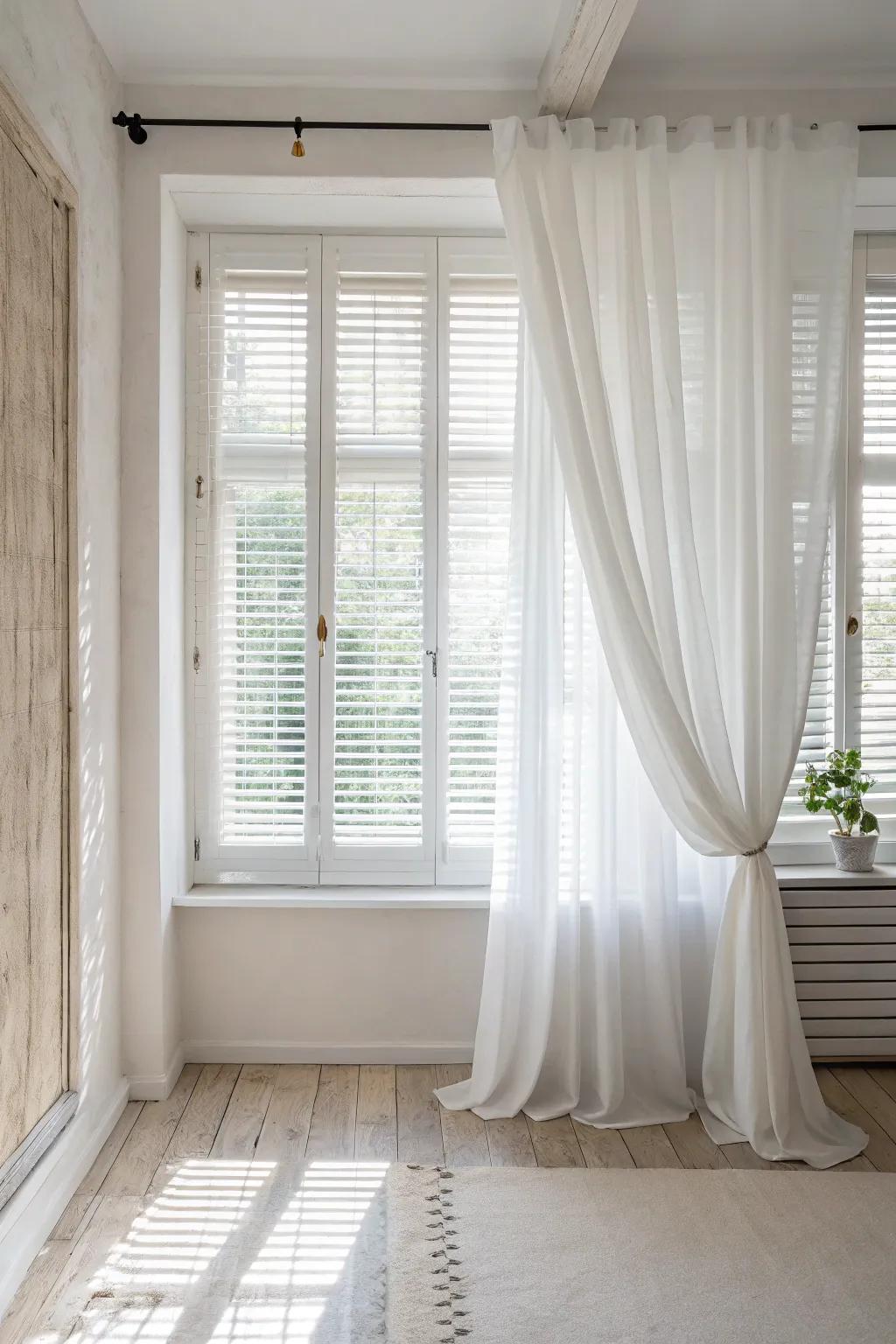 An ivory on ivory palette engenders a spotless and radiant impression.