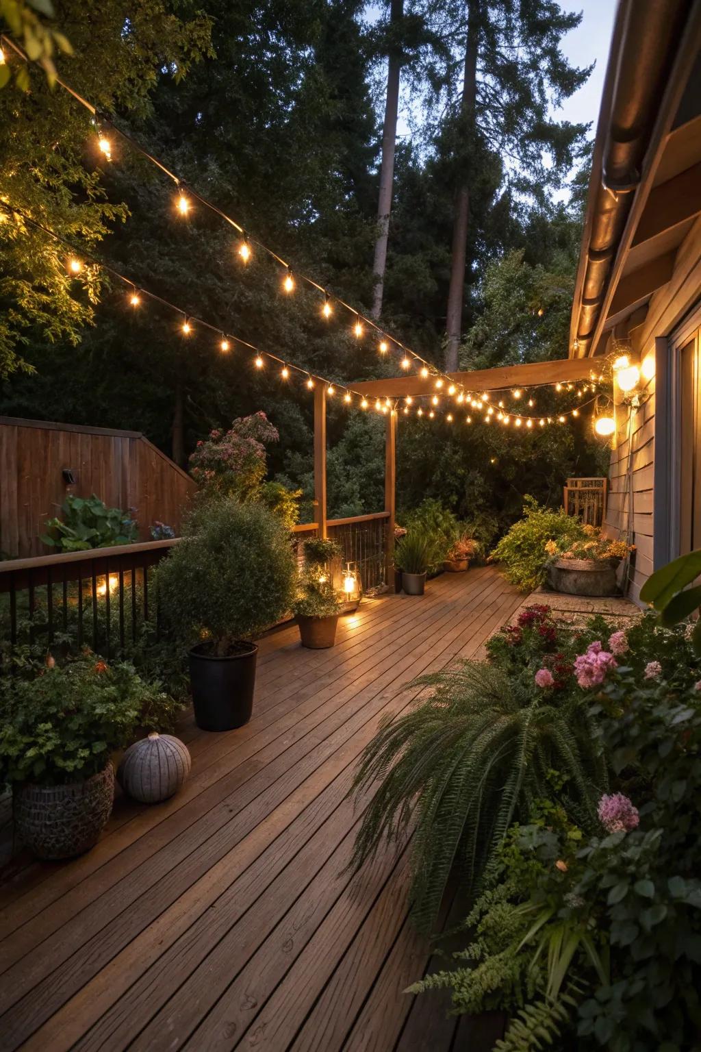 Captivating lighting creates a magical setting.