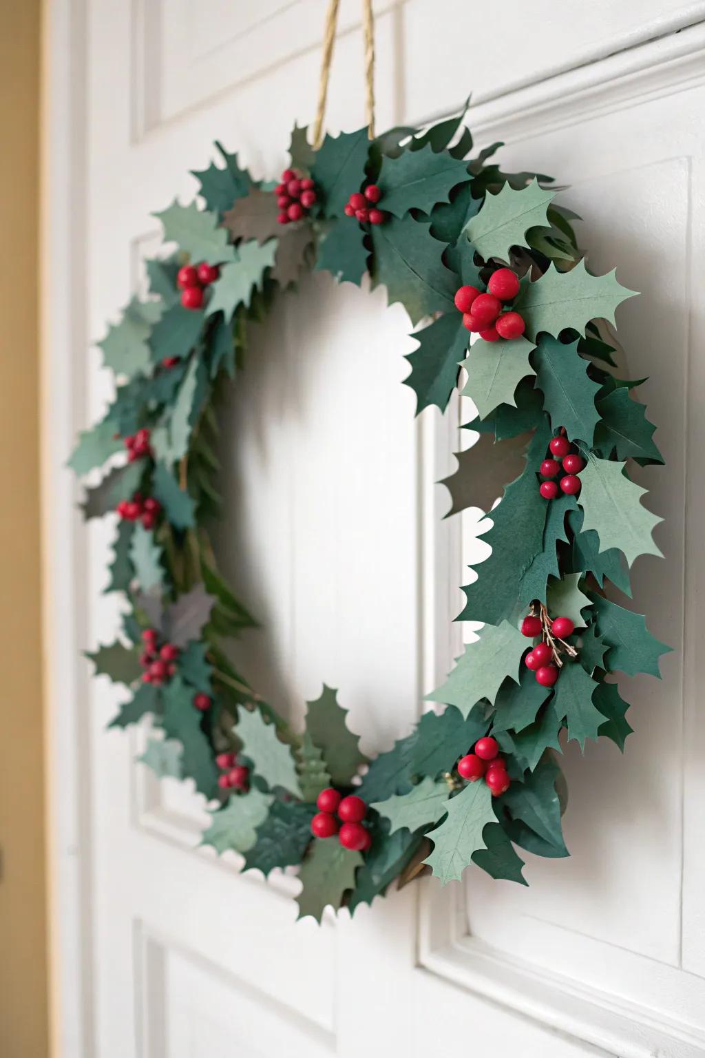 Bestow a whisper of whimsicality upon your holiday decor through this captivating paper wreath, tailored for a minimalist and boho-inspired Christmas!