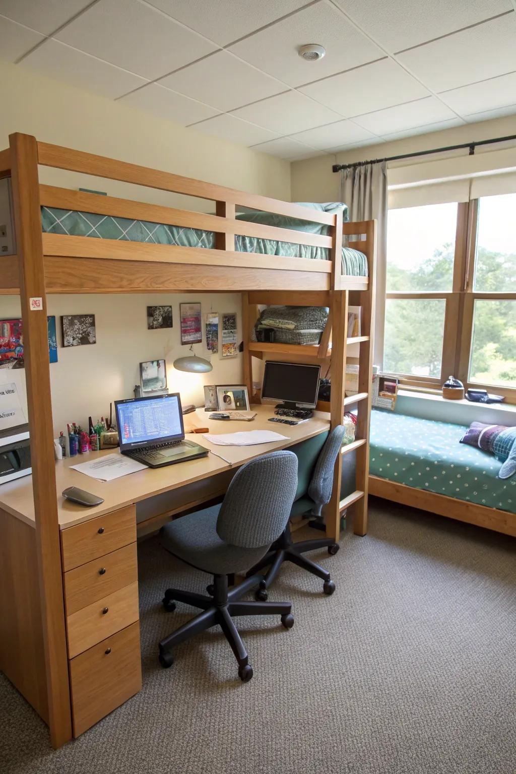 A shared study nook transforms learning into a collaborative activity.
