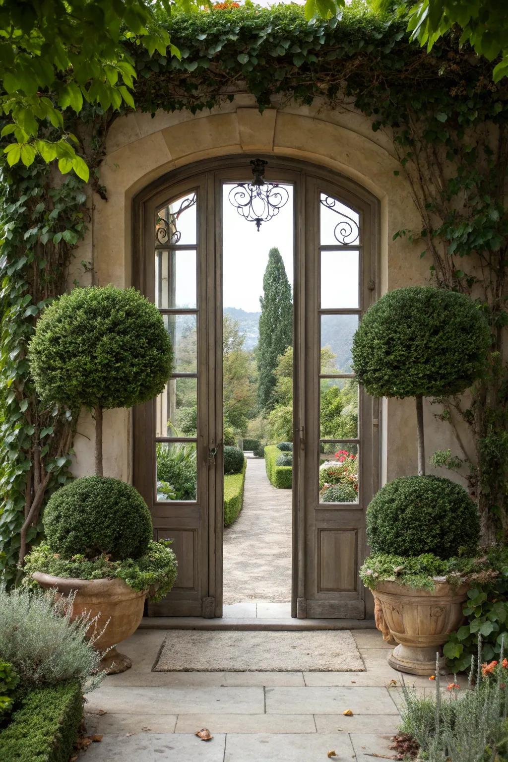 Anchor your design with natural elements that warmly welcome guests.