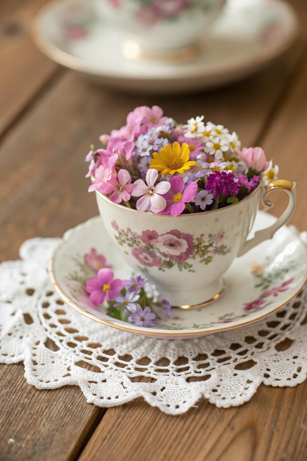 Distinctive containers enrich flower displays with character.