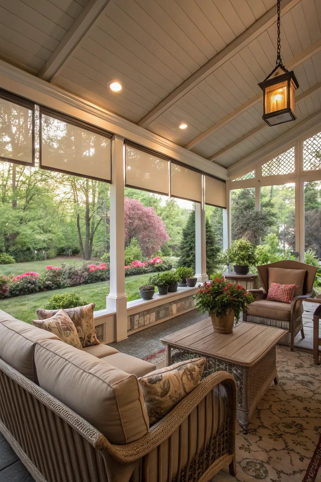 Savor your veranda year-round with retractable screens.