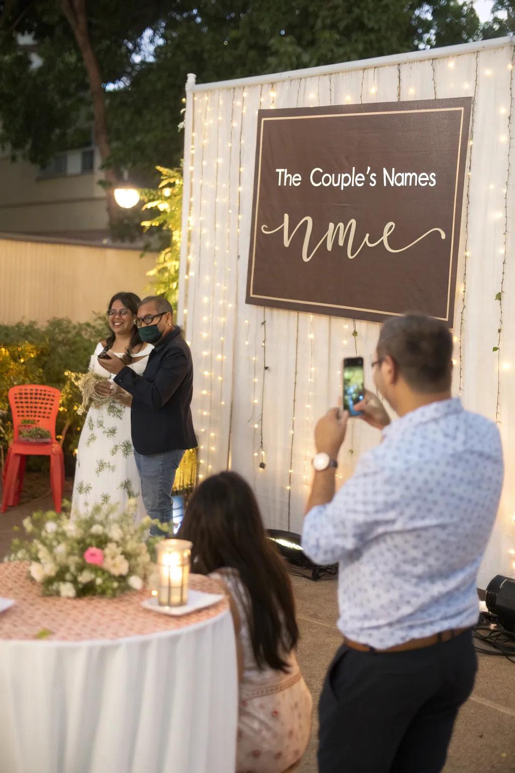 Personalized signage lends a distinctive touch to the celebration.