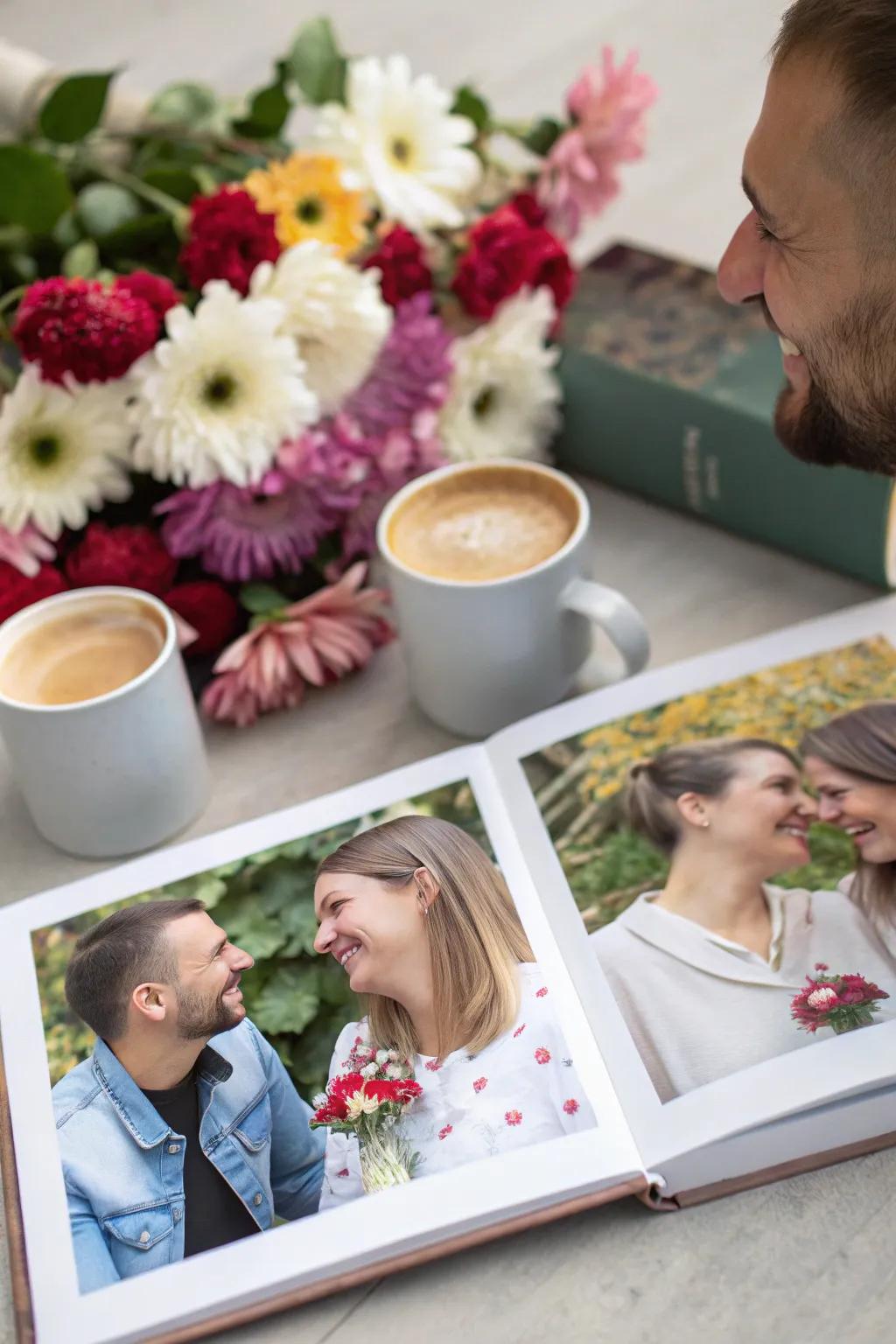 Ornamental flourishes imbue charm into an engagement photo compilation.