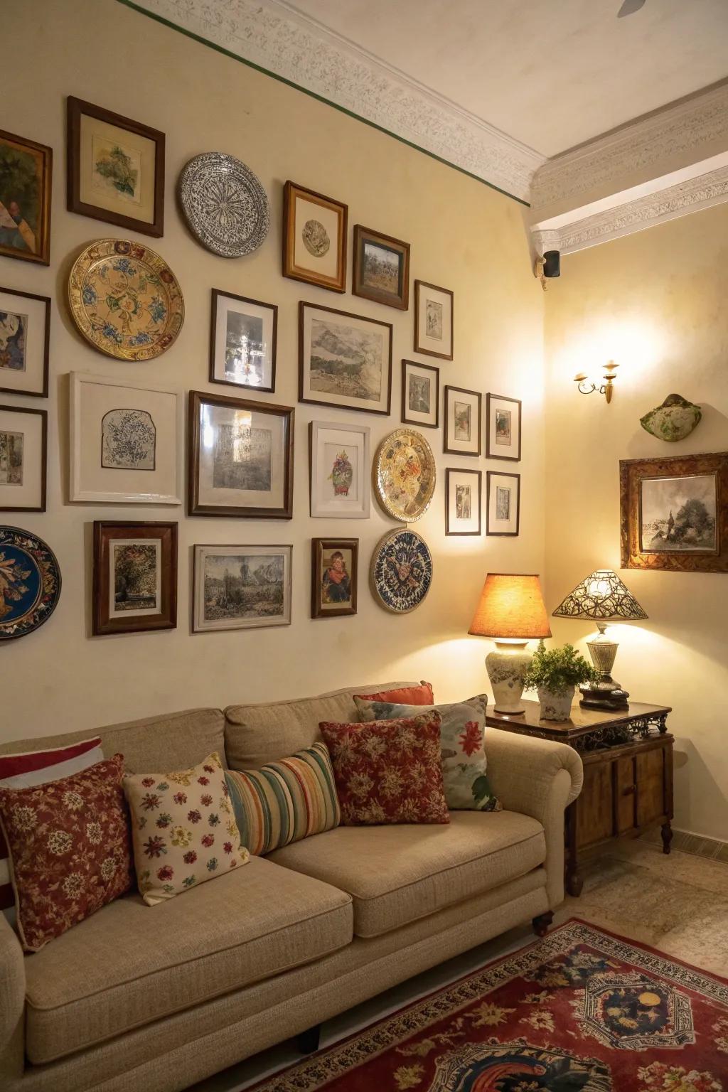 Wall art imparts individuality and captivation.
