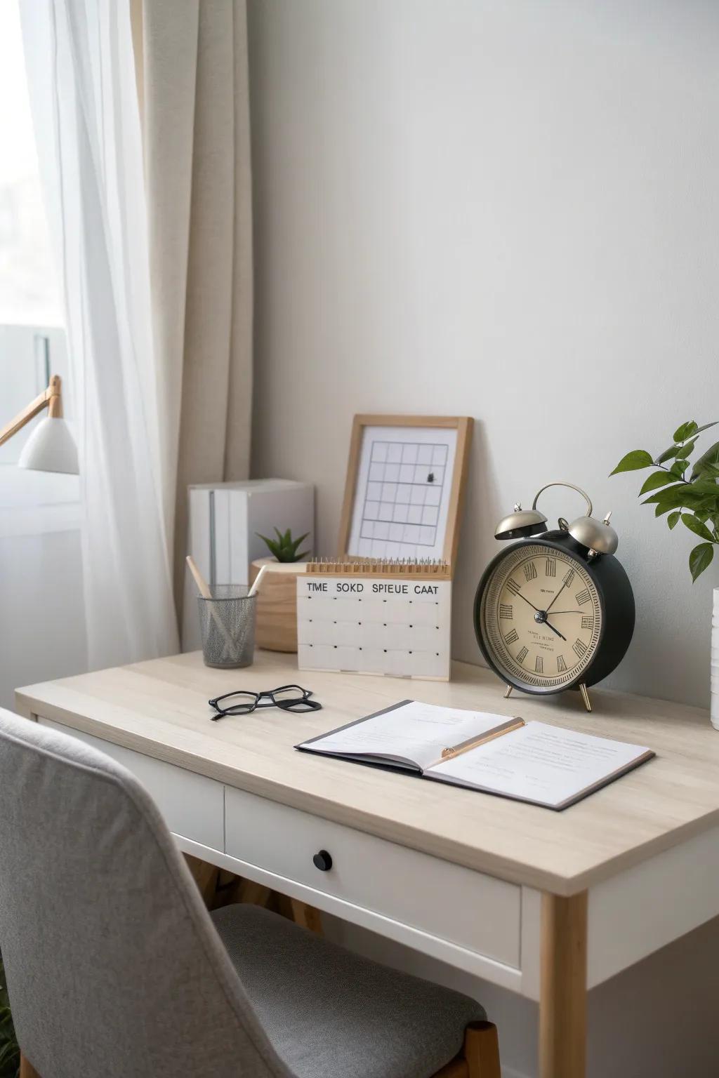 Time segments assist the family in prioritizing crucial tasks.