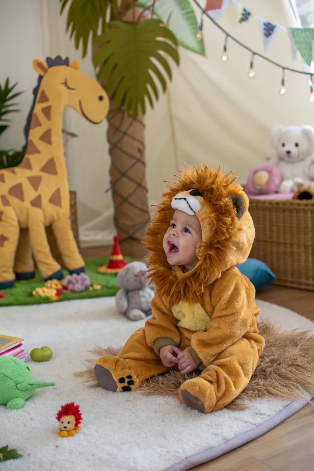 A majestic leonine costume for your little one's initial adventure.